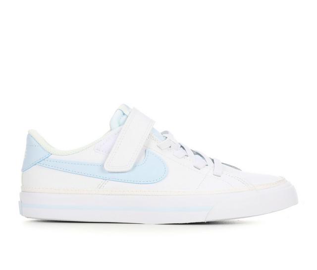 Kids' Nike Little Kid & Big Kid Court Legacy Sneakers in White/Blue Tint color