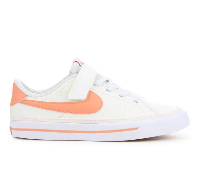 Kids' Nike Little Kid & Big Kid Court Legacy Sneakers in Sail/Wht/Guava color