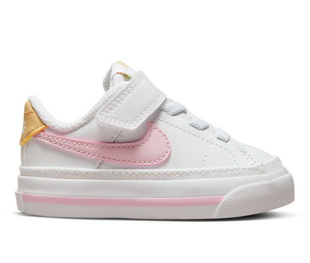 Kids' Nike Infant & Toddler Court Legacy Special Edition Sneakers in WHITE/PINK color