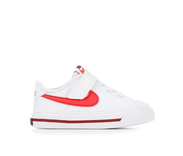 Kids' Nike Infant & Toddler Court Legacy Special Edition Sneakers in Wht/Crmsn/Red color