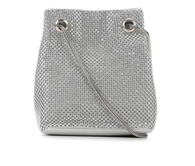Vanessa Rhinestone Crossbody Handbag in Silver color