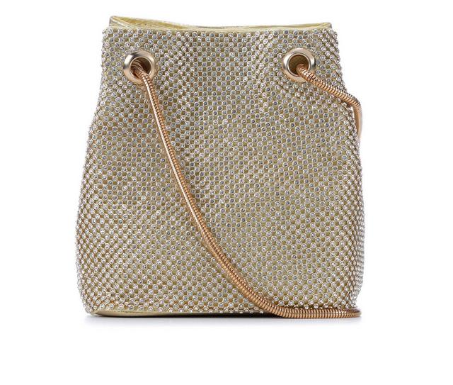 Vanessa Rhinestone Crossbody Handbag in Gold color