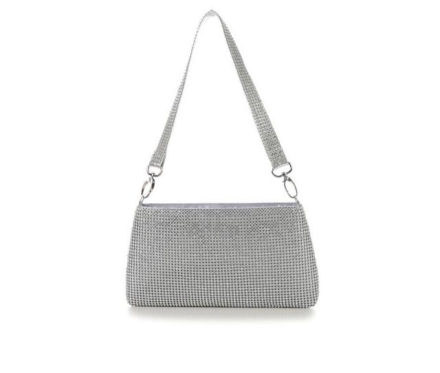 Vanessa Mesh Shoulder Handbag in Silver color