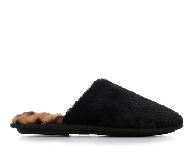 Jessica Simpson Women's Plush Scuff Slippers in Black color