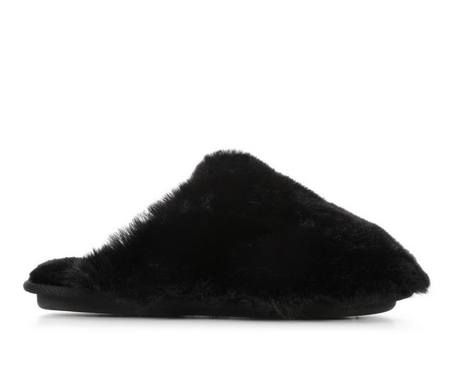 Jessica Simpson Women's Plush Scuff Slippers in Black 23 color
