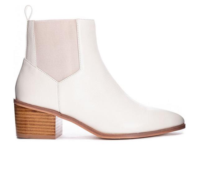 Women's Chinese Laundry Filip Chelsea Boots in Ecru color