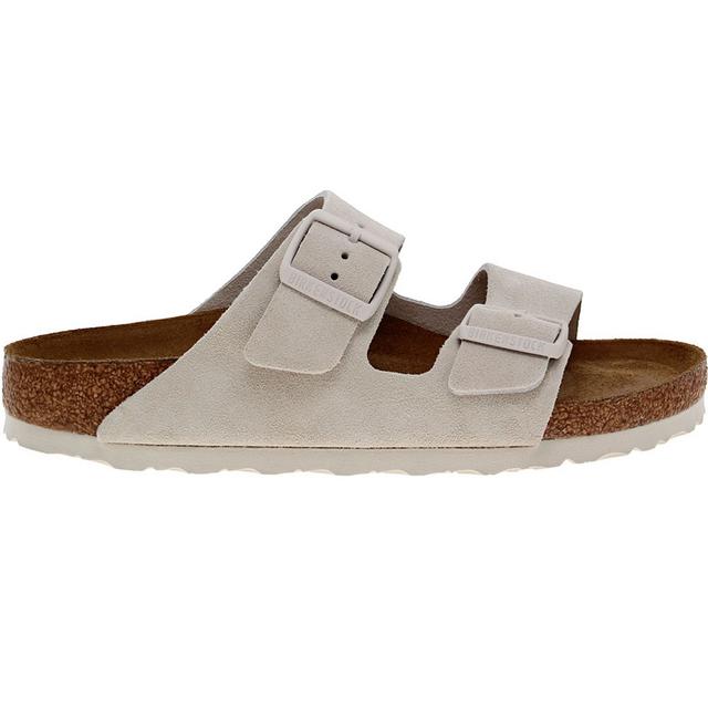Women's Birkenstock Arizona Soft Footbed Footbed Sandals in Antique White color