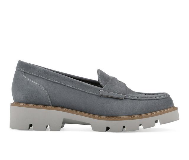 Women's White Mountain Gunner Chunky Loafers in Blue Raspbrry color