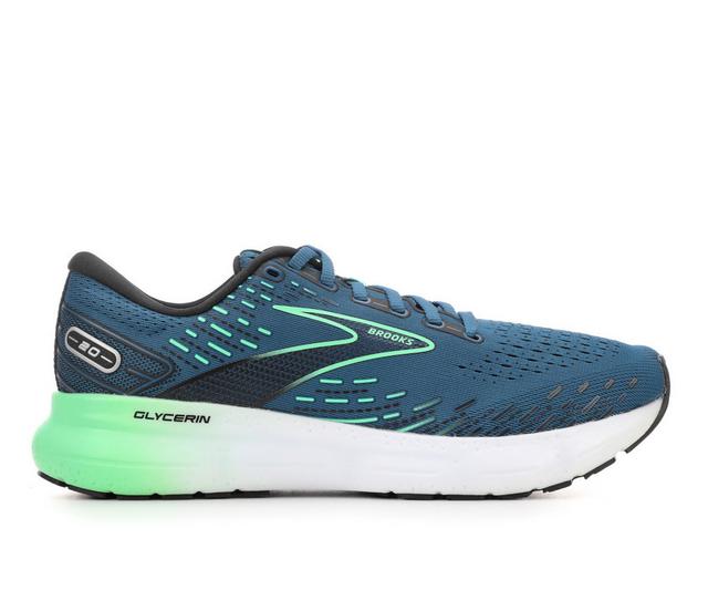 Men's Brooks Glycerin 20 MA Running Shoes in Blue/Blk/Spring color