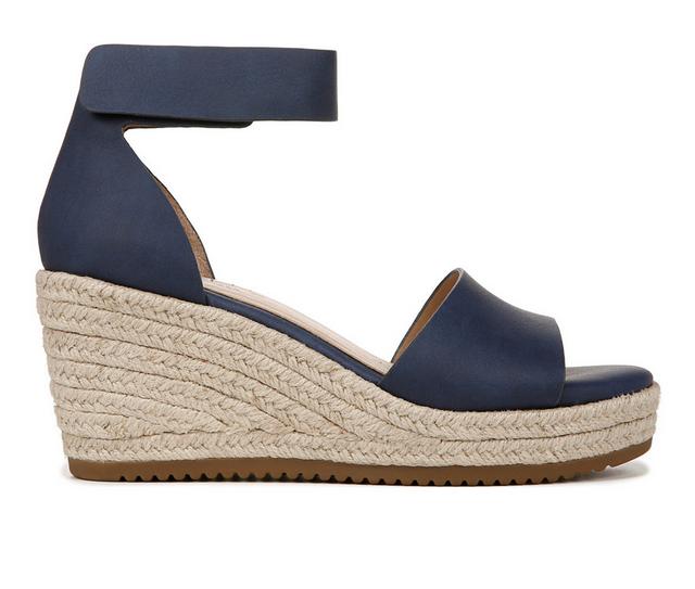 Women's Soul Naturalizer Oakley Espadrille Wedge Sandals in Insignia Blue color