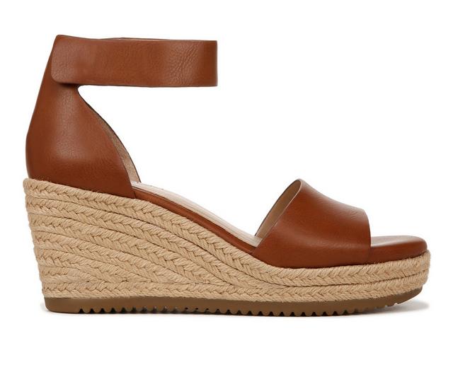 Women's Soul Naturalizer Oakley Espadrille Wedge Sandals in Mid Brown color