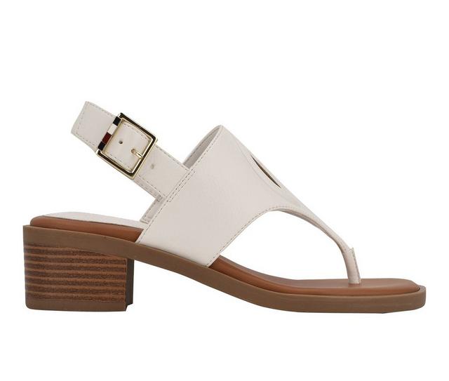 Women's Tommy Hilfiger Olaya Block Heeled Sandals in White color