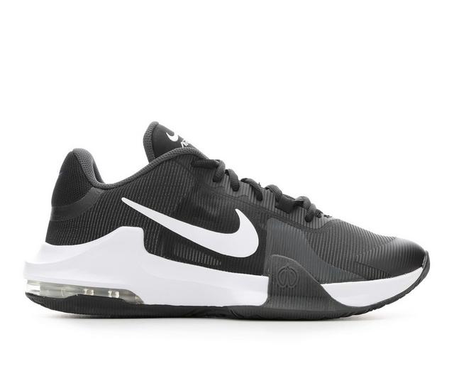 Men's Nike Air Max Impact 4 Basketball Shoes in Black/White color
