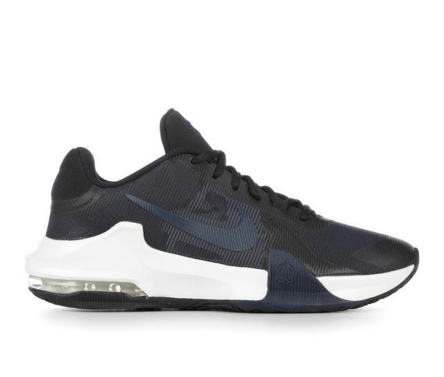 Men's Nike Air Max Impact 4 Basketball Shoes in Blk/Navy/Wht009 color