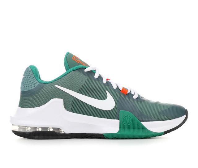 Men's Nike Air Max Impact 4 Basketball Shoes in Green/White 300 color