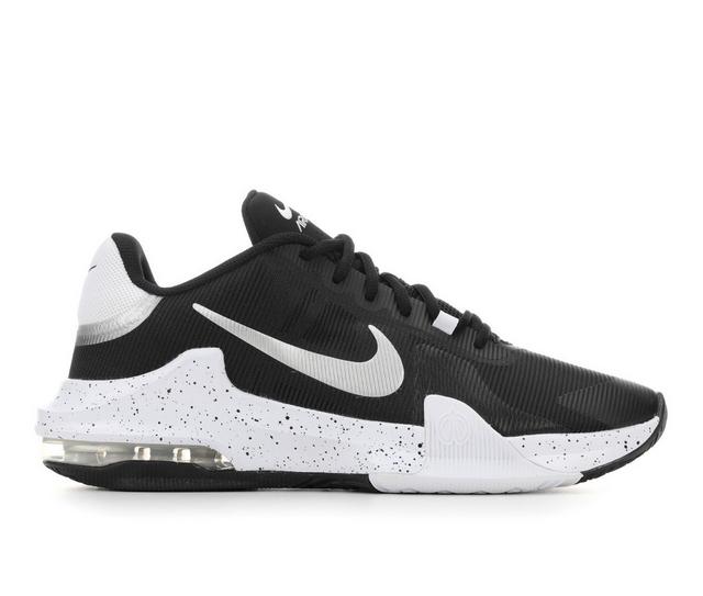 Men's Nike Air Max Impact 4 Basketball Shoes in Blk/Wht/Spk 011 color