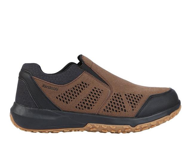 Men's Northside Benton Moc Slip-On Shoes in Brown/Black color