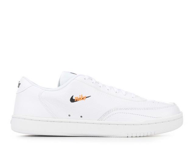 Men's Nike Court Vintage Premium Sneakers in Wht/Blk/Org color
