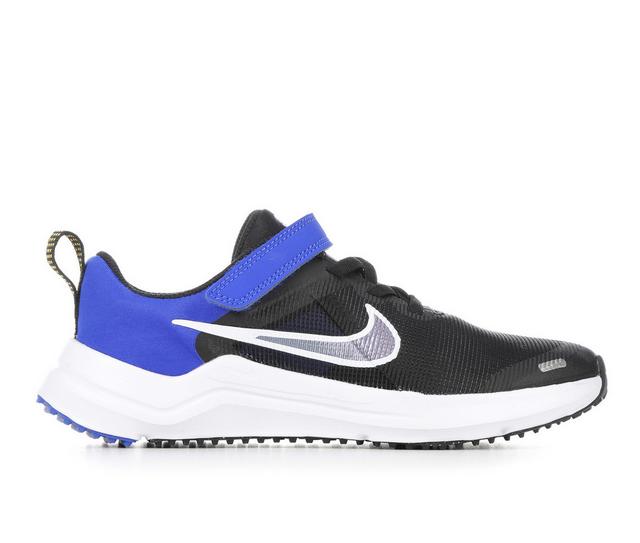 Kids' Nike Little Kid Downshifter 12 Running Shoes in Blk/Wh/Blu/Org color