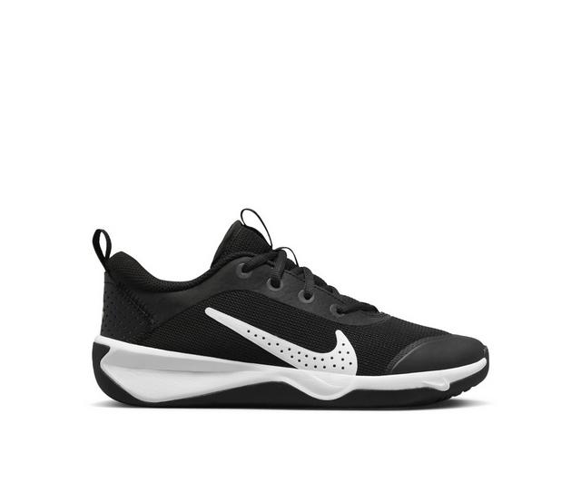 Girls' Nike Big Kid Omni Running Shoes in Black/White color