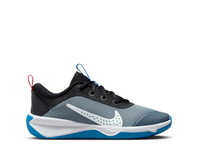 Girls' Nike Big Kid Omni Running Shoes in Grey/Blue color