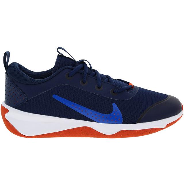 Girls' Nike Big Kid Omni Running Shoes in Navy/Blk/Blk color