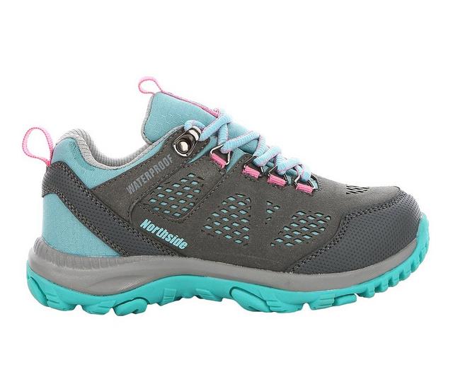 Girls' Northside Little Kid & Big Kid Benton Waterproof Sneakers in Aqua/Pink color