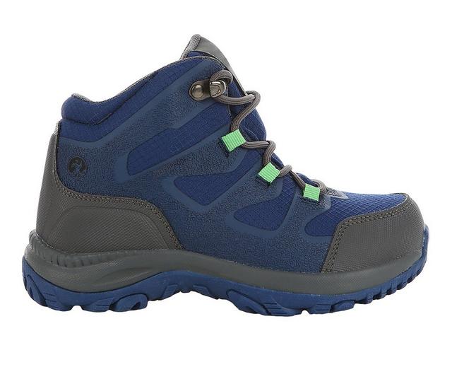 Boys' Northside Little Kid & Big Kid Hargrove Mid Waterproof Boots in Navy/Lime color