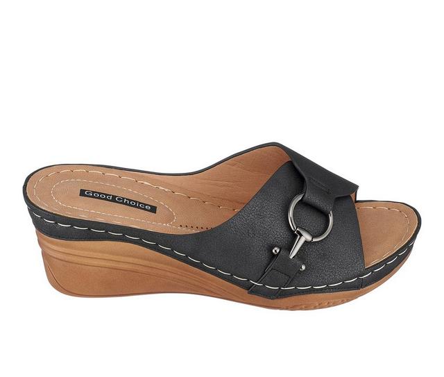 Women's GC Shoes Bay Wedge Sandals in Black color