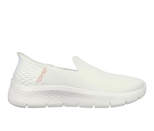 Women's Skechers Go GO WALK Slip-ins 124963 Walking Shoes in Off White color