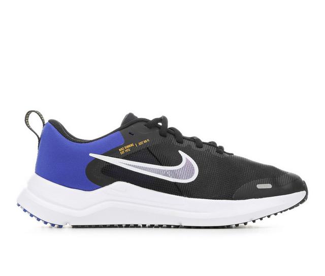 Boys' Nike Big Kid Downshifter 12 Running Shoes in Black/Wht/Blue color