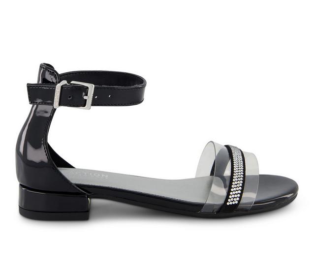 Girls' Kenneth Cole Little Kid & Big Kid Bella Rey Special Occasion Sandals in Black Patent color