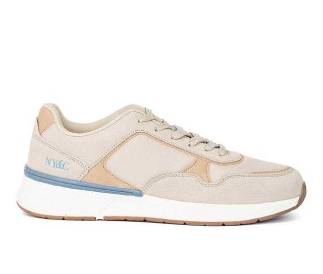 Men's New York and Company Harvey Retro Fashion Sneakers in Beige color