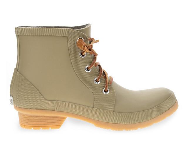 Women's Chooka Classic Lace Up Shortie Rain Boots in Moss color