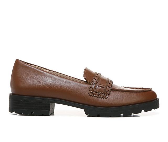 Women's LifeStride London Platform Loafers in Walnut Brown color