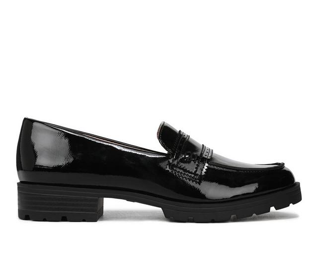 Women's LifeStride London Platform Loafers in Black Patent color