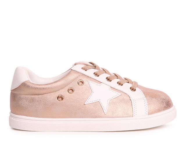 Girls' MIA Toddler & Little Kid & Big Kid Lil Sparklee Sneaker in Rose Gold color