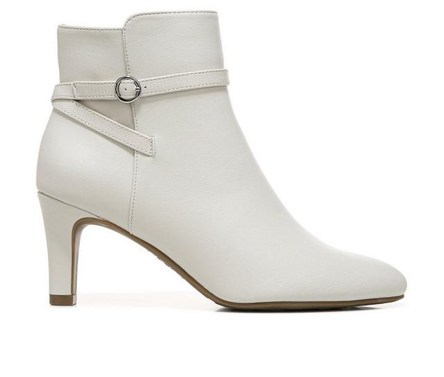 Women's LifeStride Guild Heeled Ankle Booties in Bone color