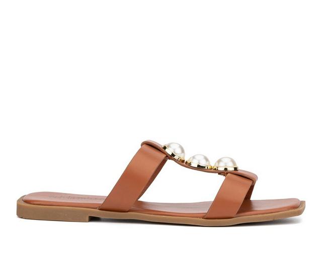 Women's Olivia Miller Isadora Sandals in Cognac color