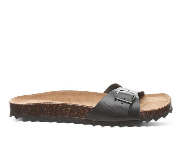 Women's Bearpaw Ava Footbed Sandals in Black color