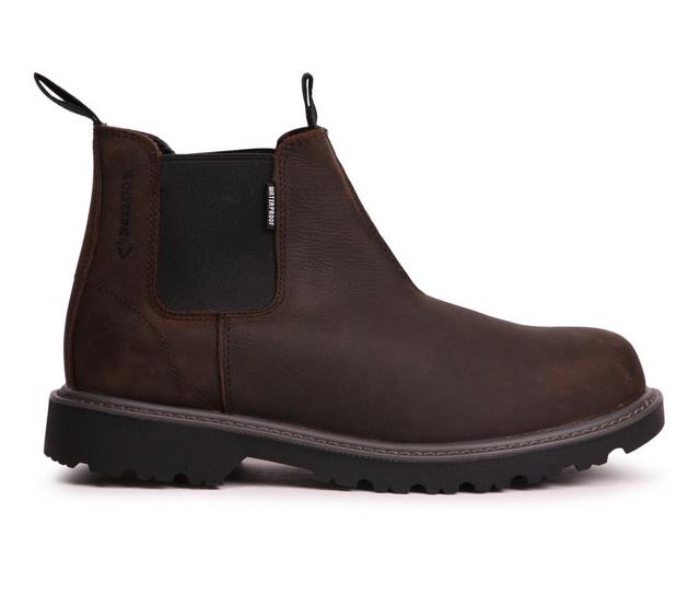 Men's Wolverine Floorhand St. Romeo Work Boots in Dk Brown color