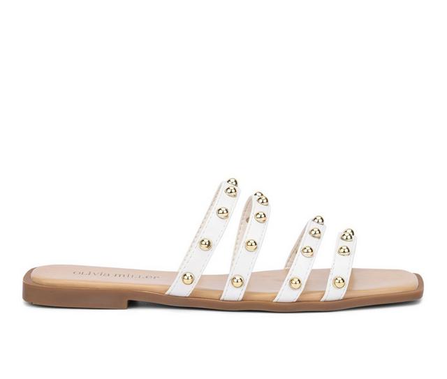 Women's Olivia Miller Heidi Sandals in White color