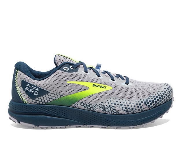 Men's Brooks Divide 3 Trail Running Shoes in Alloy/Titan color