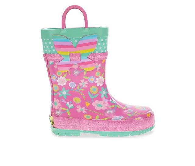 Girls' Western Chief Toddler Flutter Rain Boots in Pink color