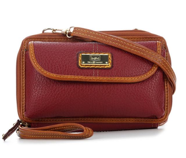 BOC Oakfield Cell Wallet On A String Handbag in Burgundy/Saddle color