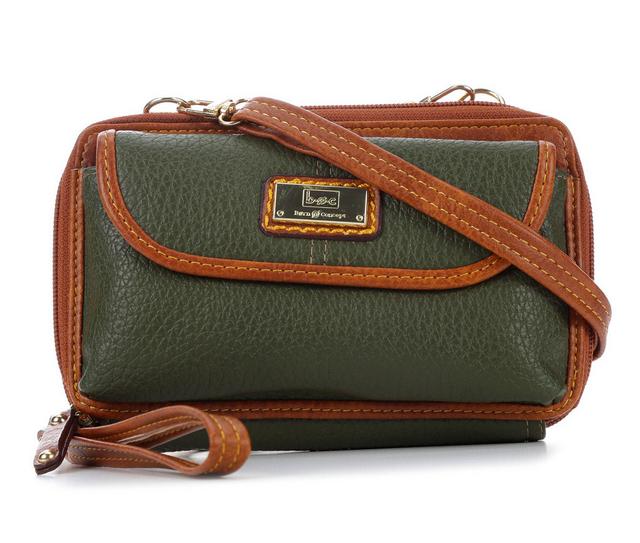 BOC Oakfield Cell Wallet On A String Handbag in Olive/Saddle color