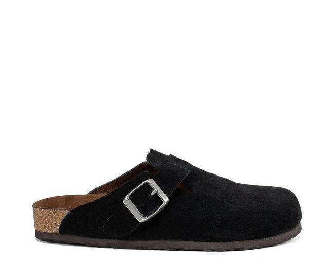 Women's White Mountain Bari Clogs in Black Suede color