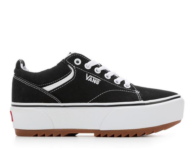 Women's Vans Seldan Platform St Skate Shoes in Black/White color