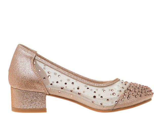 Girls' Badgley Mischka Little Kid & Big Kid Ophelia Low Dress Shoes in Rose Gold color