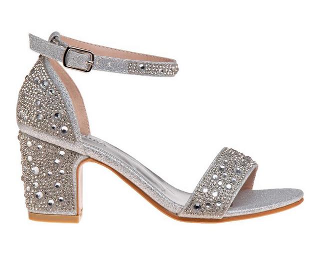 Girls' Badgley Mischka Little Kid & Big Kid Nathalie Dress Sandals in Silver color